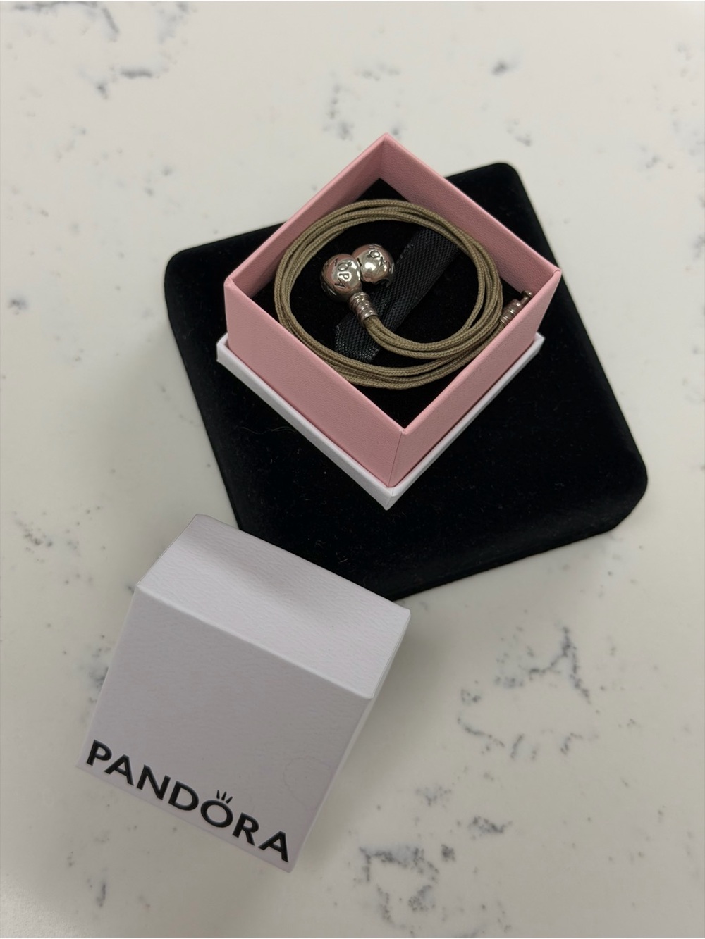 Retired Authentic Pandora Multi-Strand Khaki  925 Silver Box inc.